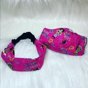 LOL mask and matching headband